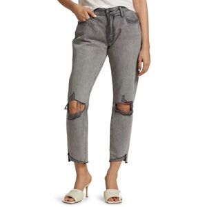 Frame Denim le garçon crop boyfriend jeans distressed